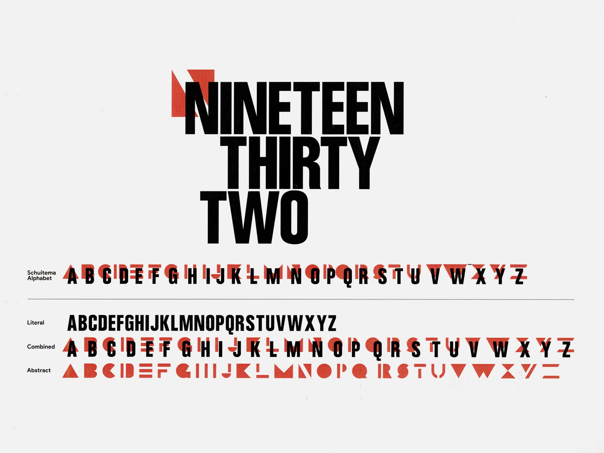 Digital revival of an alphabet designed by Schuitema